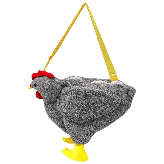 Jiibva Plush Chicken Purse Cute Chicken Bag Cartoon Hen Shoulder Bag Handbag Funny Animal Crossbody Bag Handbag Purse