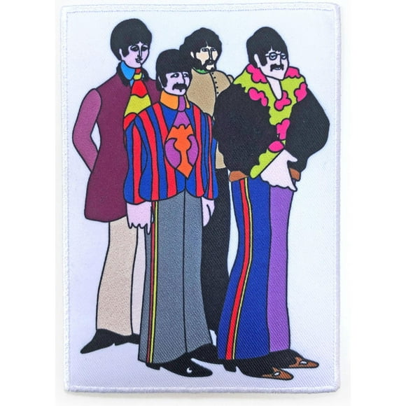 The Beatles Sub Band Woven Bordered Iron On Patch