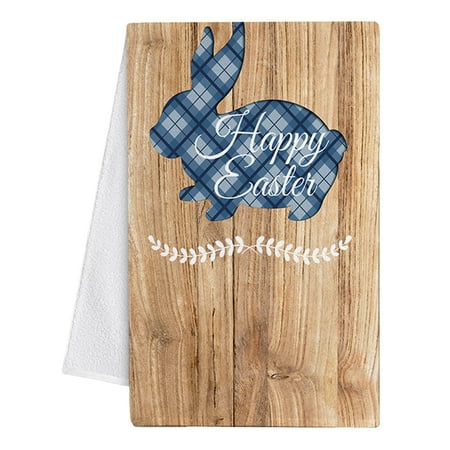

Farfi Dish Cleaning Cloth Highly Absorbent Wear Resistant Super Soft Exquisite Pattern Machine Washable Microfiber Easter Egg Bunny Printing Dish Rag Kitchen Towel Home Supplies (Type O)