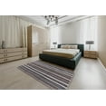 thumbnail image 5 of Ahgly Company Machine Washable Indoor Rectangle Industrial Modern Black Eel Black Area Rugs, 4' x 6', 5 of 7