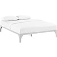 thumbnail image 3 of Modern Contemporary Urban Design Bedroom King Size Platform Bed Frame, Silver, Metal Steel, 3 of 5