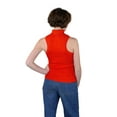 thumbnail image 6 of Socal Look Women's Sleeveless Turtleneck Sweater Top in Stretchable Viscose Blend Bright Red, M, 6 of 7