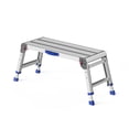 thumbnail image 3 of Loyoda Folding Work Platform, 800 lbs Load Capacity, Aluminum Drywall Stool Ladder, Heavy Duty Work Bench, Non-Slip Feet, Ideal for Washing Vehicles, Cleaning, Painting, Decorating, 3 of 8