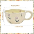 thumbnail image 3 of Elegant Floral Ceramic Mug Coffee Cup with Flower Decorations, 250ml Spring Drinkware for Home Decor,B, 3 of 5