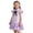 Purple, variant on Ticikt Girls Ruffle Sleeve Summer Dress Kids Casual Pleated School Uniform Polo Dresses,Color:Purple,Size:3-4 Years