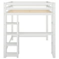 thumbnail image 6 of Cosymart Full Size Loft Bed with Built-in Desk and Shelves,White, 6 of 9
