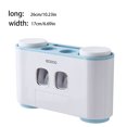 thumbnail image 4 of Yuarrent Juego de soporte para de dientes, dispensador automático multifunción, a prueba de polvo, montado en la pared, accesorios de Almacenamiento y organización del hogar Azul, 4 of 6