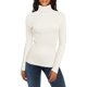 thumbnail image 1 of Jersey v28 para mujer, elástico, cuello alto, tejido blanco, talla S, 1 of 5