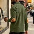 thumbnail image 4 of Admvng Mens Corduroy Sweatshirt Lapel Long Sleeve Casual Pullover, 4 of 9