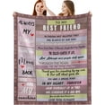 thumbnail image 1 of LHSHID Best Friend Blanket Best Friend Birthday Gifts for Women Friendship Gifts for Women Friends Throw Blankets for Bed Sofa Couch Travel 50x60in, 1 of 5
