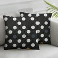 thumbnail image 3 of Acheng Black and White Polka Dot Accent Poke Dots Throw Pillow Cover Decorative Home Decor Nice Gift Square Indoor/Outdoor Pillowcase Two Sides Print 12x12in, 3 of 7
