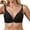 Black, variant on ,women's deep V Push Up Bras Wave Beauty Cross Back Bra Front hook Closure Scalloped Comfort Padded Bralettes Beige 70