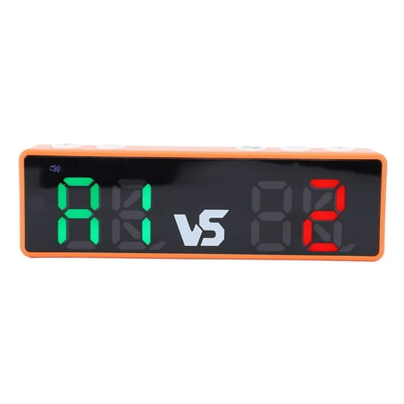 YAHHU Mini Digital Scoreboard 4 Digits Bright LED Screen Loud Buzzer Rechargeable Portable Electronic Score Keeper for Tabletop Games (6.3 inches / 16.0 cm)