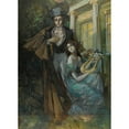 thumbnail image 2 of Konstantin Alexeevich Korovin 11x14 Black Ornate Wood Framed Double Matted Museum Art Print Titled: Pushkin and the Muse (1930), 2 of 5