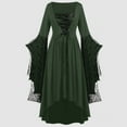 thumbnail image 2 of Gothic Clothes For Women Halloween Lace Skeleton Punk Dress Plus Size Retro Dress, 2 of 2