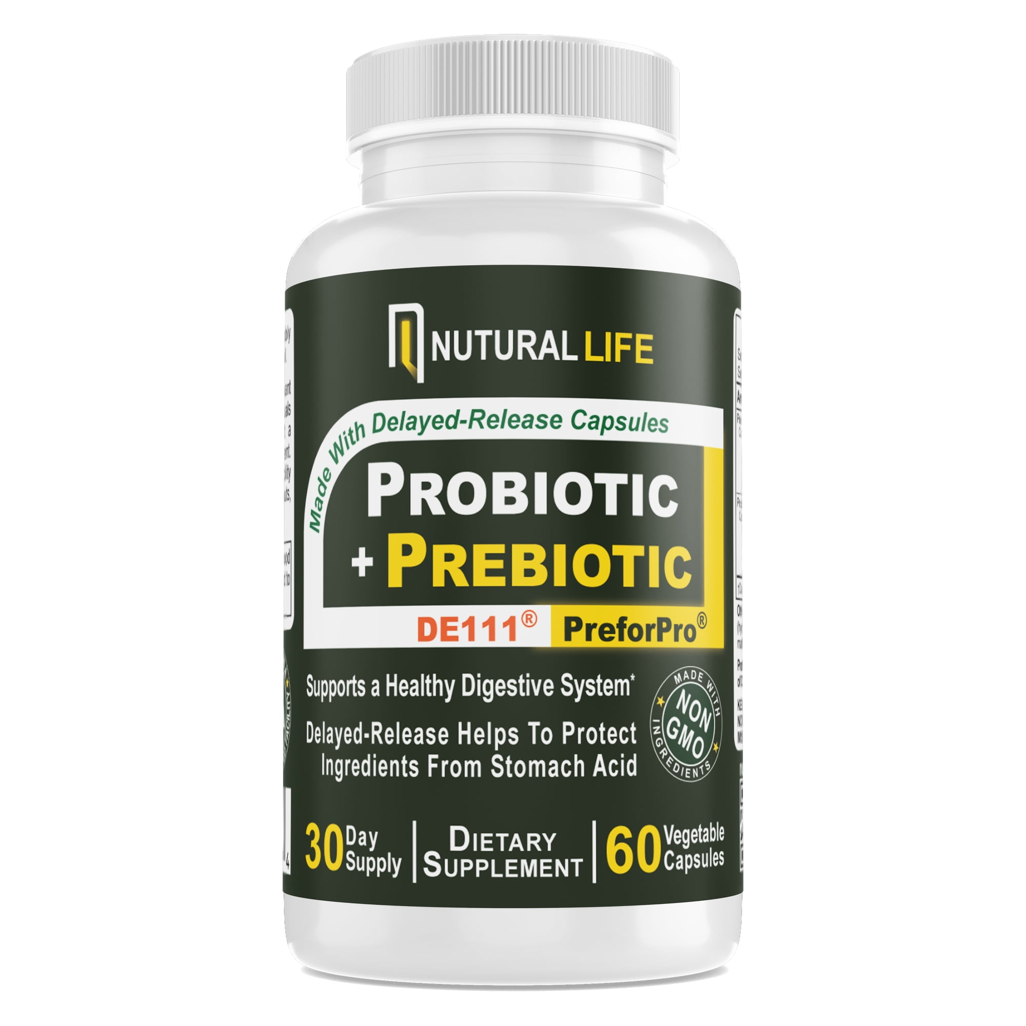 Nutural Life Probiotic + Prebiotic Supplement with DE111