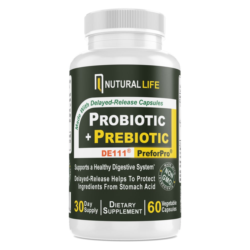 Nutural Life Probiotic + Prebiotic Supplement with DE111® and PreforPro