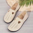thumbnail image 4 of Samdudou Slip On Shoes for Women Closed Toe Knit Mesh Loafers Breathable Lightweight Walking Flats V-Cut Instep Design Casual Daily Wear Outdoor Travel Footwear Essentials, 4 of 7