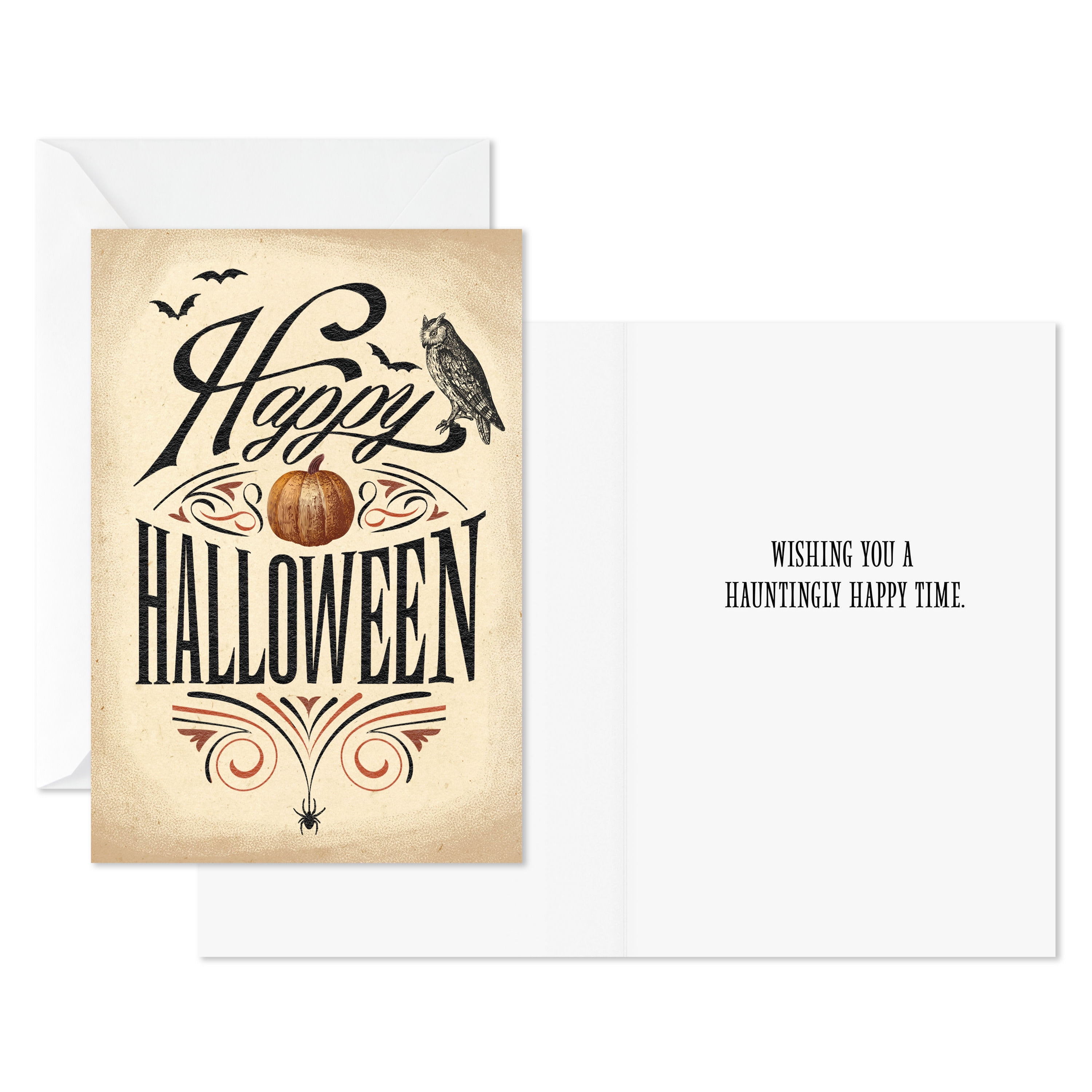 Hallmark Halloween Cards (Vintage Spooky Sign), Pack of 6, 6 Count