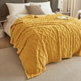thumbnail image 4 of Plush Soft And Comfortable Blanket, Bed Blanket, Quilt, Ginger Yellow (100 * 150Cm) Blanket - 1X Blanket, Cotton, 4 of 4