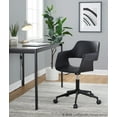 thumbnail image 3 of LumiSource Black Metal, Black PU Margarite Task Chair, 3 of 6