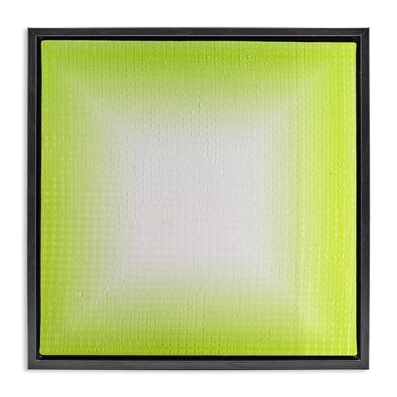Stupell Industries Mid-Century Green Ombre Fade Black Floating Frame Canvas Art, 18 x 18, by Michael Willett