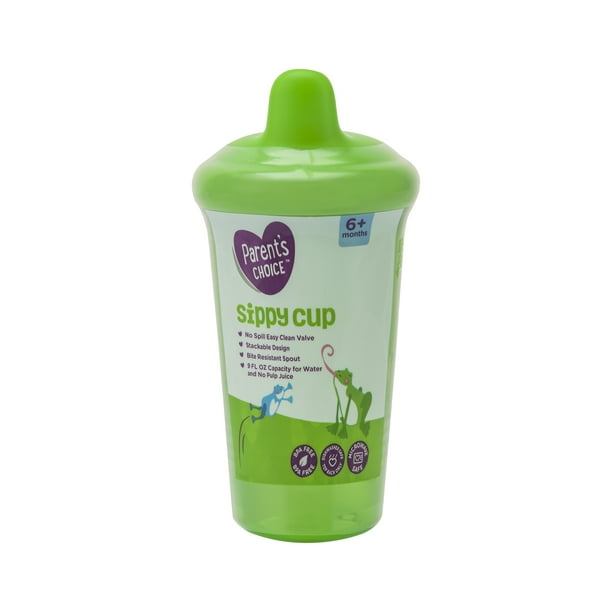 Parent's Choice 9 oz Hard Spout Sippy Cup Green Walmart