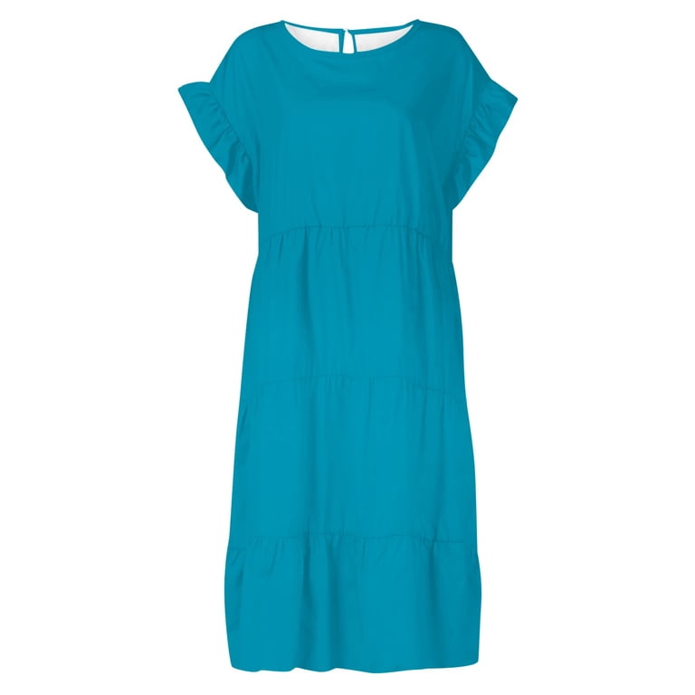knee length dresses for ladies Tnuck Sport Lemon Yellow Georgia Golf Dress Lemon Yellow / L