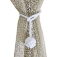 thumbnail image 2 of GHSDFBB 4 Pack Curtain Tiebacks-Natural Cotton Curtain Rope Tieback, Handmade Rural Decorative Curtain Holdbacks (White), 2 of 2