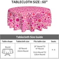 thumbnail image 3 of Breast Cancer Tablecloth Round 60 Inch Table Cloth Cover Mat Holiday Party Decoration for Dining Room Home Kitchen Picnic, 3 of 6
