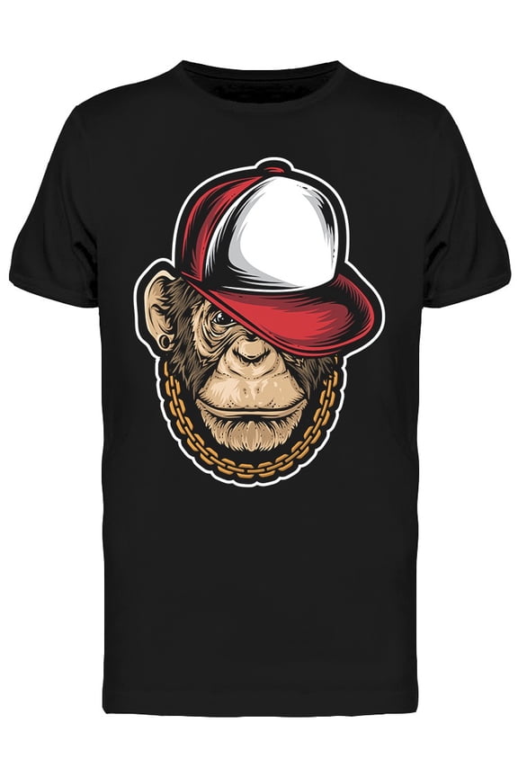 Hiphop Chimp  Logo T-Shirt Men -Image by Shutterstock, Male Small