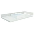 thumbnail image 1 of Transolid VT49.25x22-1RV-6F-A-W-1 49.25 in. D Quartz Vessel Vanity Top with Single Hole and Rectangular Vessel Sink, Calacatta, 1 of 7