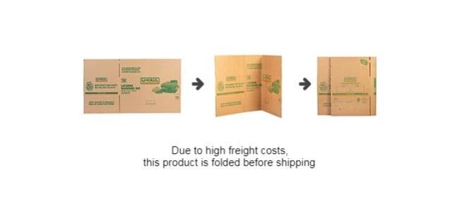 Laydown Wardrobe Moving Box  36-1/4” x 21” x 10-1/2”- Each