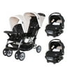 Baby Trend Sit N Stand Double Stroller w/ 2 Baby Trend Ally 35 Infant Car Seats