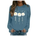 thumbnail image 1 of WEAIXIMIUNG Chandails en Molleton pour Femmes Graphiques Mode et Décontracté Automne et Hiver Imprimé Floral Chrysanthème Col Rond Ample Manches Longues Sweat à Capuche, 1 of 4