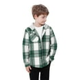 thumbnail image 5 of ZyeKqe Boys Girls Clothes Kids Casual Flannel Plaid Hoodies Jackets Spring Fall Button down Long Sleeve Shakets, 5 of 8