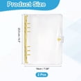 thumbnail image 2 of Uxcell A5 6-Ring Binder Cover, 2Pcs Transparent Notebook Binder Soft Clear Binder Protector Refillable Shell with Snap Button Closure for Diy Office Travel Planner, Yellow, 2 of 6