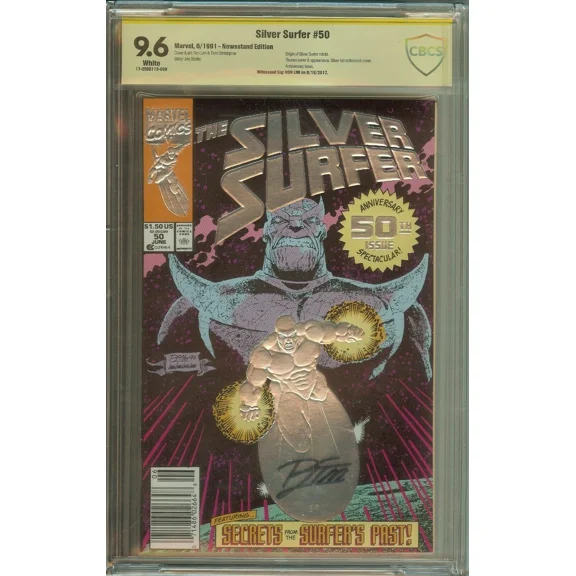 The Silver Surfer #50 Newstand Signed Rom Lim CBCS 9.6