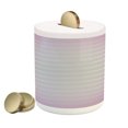 thumbnail image 1 of Modern Piggy Bank, Lilac Horizontal Lines Pattern with Reflections Box like Design Art Image Print, Ceramic Coin Bank Money Box for Cash Saving, 3.6" X 3.2", Dried Rose, by Ambesonne, 1 of 4