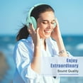 thumbnail image 5 of Bluetooth Headphones Over Ear, 65H Playtime and 6 EQ Music Modes Wireless Headphones with Microphone (White), 5 of 7