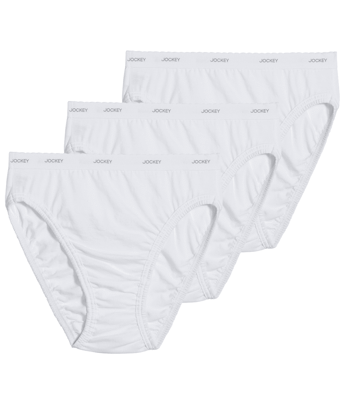 JOCKEY White Classic Fit French Cut Panty 3Pack, US 6, NWOT