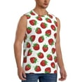 thumbnail image 2 of Uemuo Hand Drawn Strawberry Pattern Men's Sleeveless T-Shirt,Muscle Athletic Tank Top, Moisture-wicking Quick-dry Breathable Classic Tee Top for Gym Run Outdoor Sports-3X-Large, 2 of 8