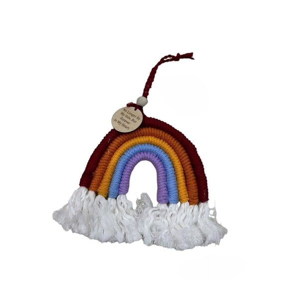 Handmade Rainbow Wall Hanging, Macrame rainbow decoration, Nursery rainbow decoration, Children's room decor, Home decor 5,2 x 5,2 inches
