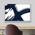 thumbnail image 3 of wall26 Framed Canvas Print Wall Art Blue and White Paint Stroke Collage Abstract Shapes Illustrations Modern Chic Relax/Calm Multicolor for Living Room, Bedroom, Office - 16"x24" WHITE, 3 of 5
