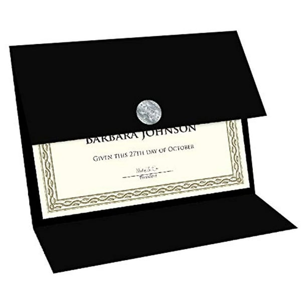 Titular del certificado Geographics Tri Fold Black Linen 9,25 x 12,5