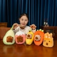 thumbnail image 6 of Bootesun Adorable Capybara Plush, 10" Fruit Avocado Capybara Plush Pillows, Soft Fluffy Food Plushies Toys, Home Decoration, Capybara Stuffed Animals Birthday Gifts for Sons Daughter, 6 of 8