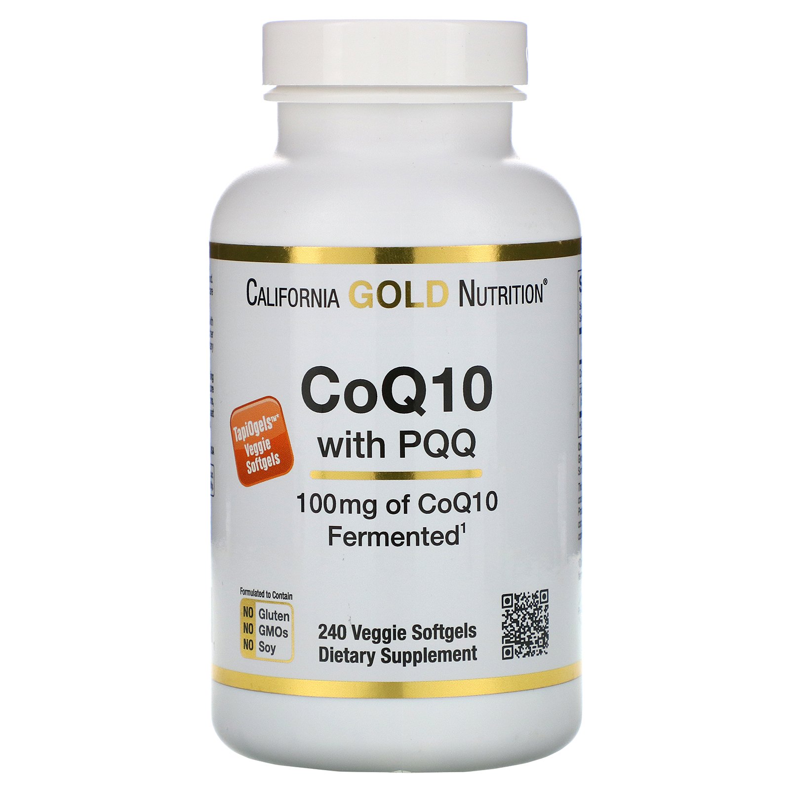 California Gold Nutrition CoQ10 with PQQ, 100 mg, 240 Veggie Softgels