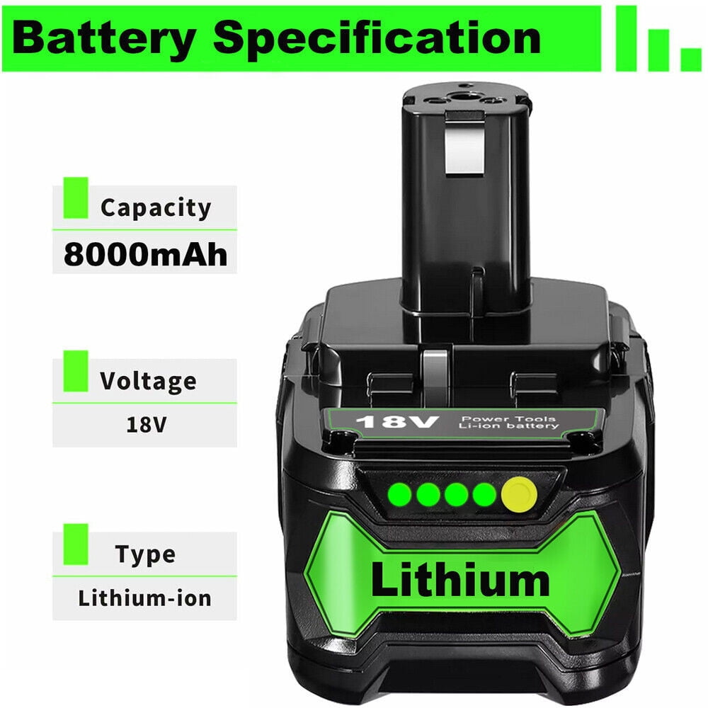 4Pack 18V 8.0AH For Ryobi One + Plus P108 P109 18 Volt Lithium-ion High Capacity Battery Lots