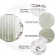 thumbnail image 6 of Sage Green Geometric Waterproof Fabric Shower Curtain,Modern White Stripe Distortion Art Waterproof Fabric Shower Curtain for Bathroom Curtains Bathtubs Shower Curtains with 12 Hooks Small 36x72in, 6 of 8