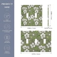 thumbnail image 3 of Dailycode Light Switch Plate Covers 3 Gang Wall Plate Plastics Outlet Covers for Kitchen Home Office Decor Vintage White Flower Green Leaves, 3 of 8